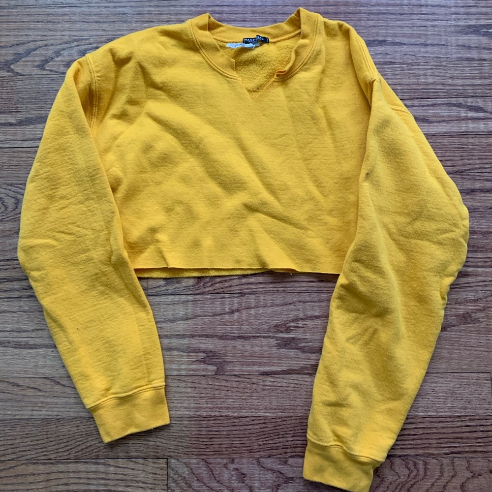 Yellow crop hoodie